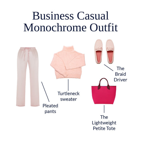 Business casual monochrome outfit idea