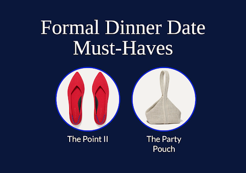 Accessories and footwear for a formal Valentine's date outfit