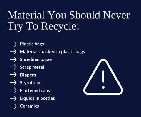 materials you should never recycle