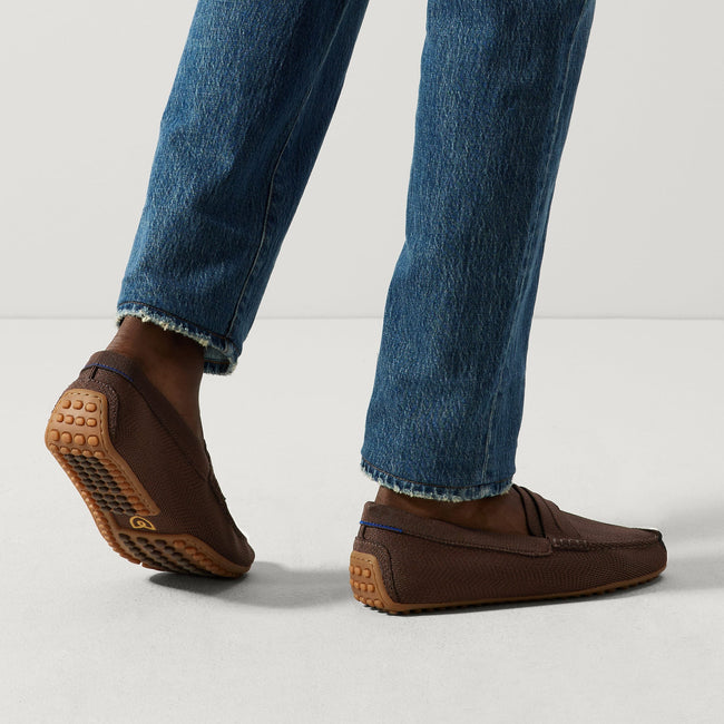 The Driving Loafer in Brown Herringbone | Slip-on Loafers | Rothy's