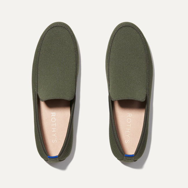 Loafer Dress Shoe for Men in Deep Olive | Rothy's