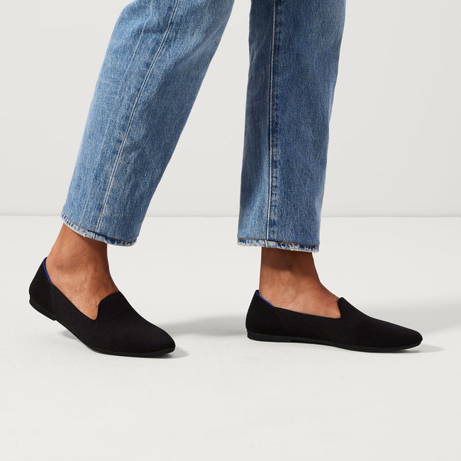 Almond Toe Penny Loafer in Black | Women's Shoes | Rothy's