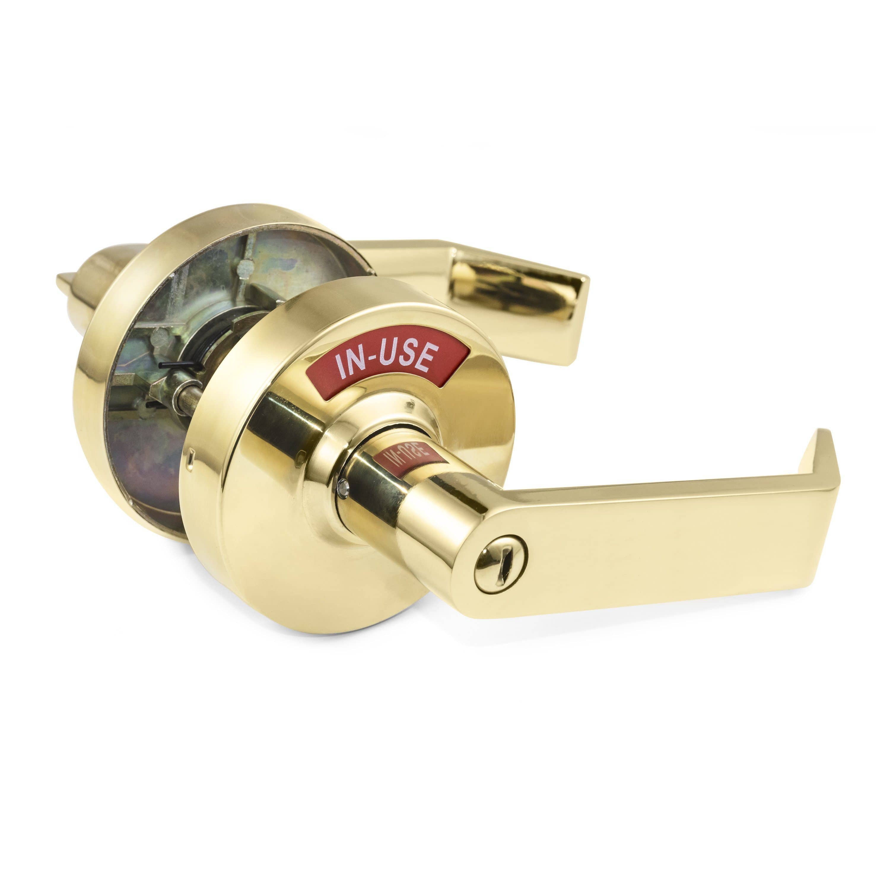 Privacy Lock with Occupancy Indicator in Satin Chrome