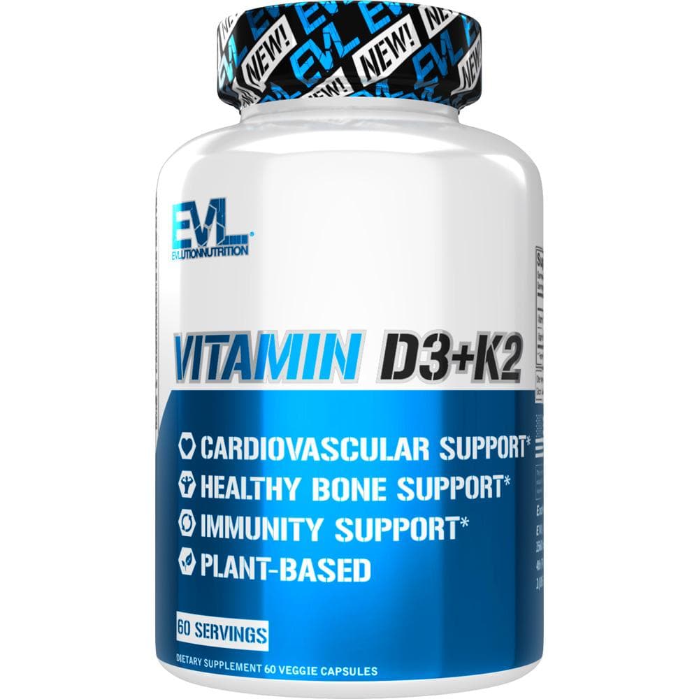 Vitamin D3 + K2 (Capsules) - EVLUTION NUTRITION