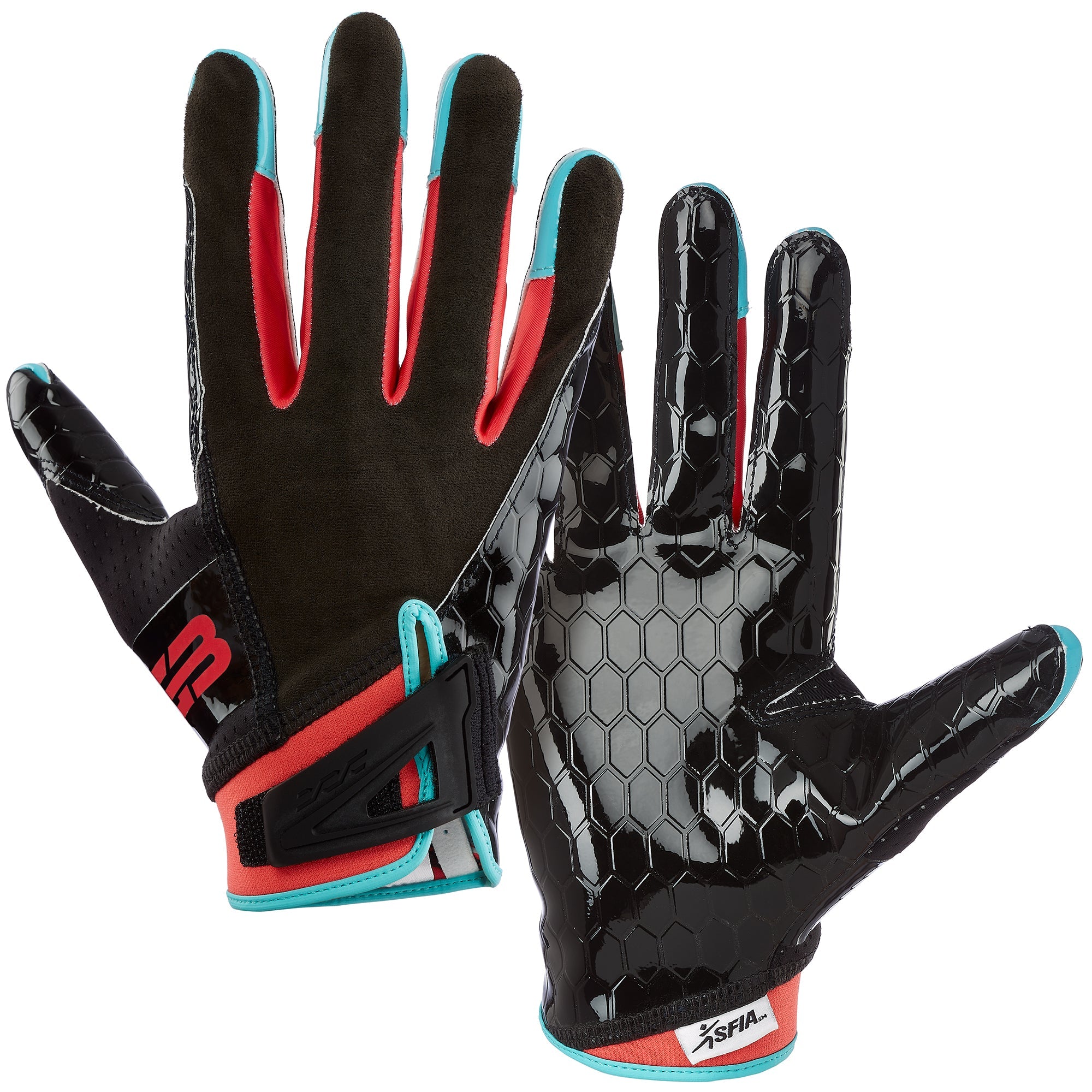 Grip Boost DNA 2.0 Football Gloves with Engineered Grip Boost+ Stick - Adult Sizes - Black Grip Tok 