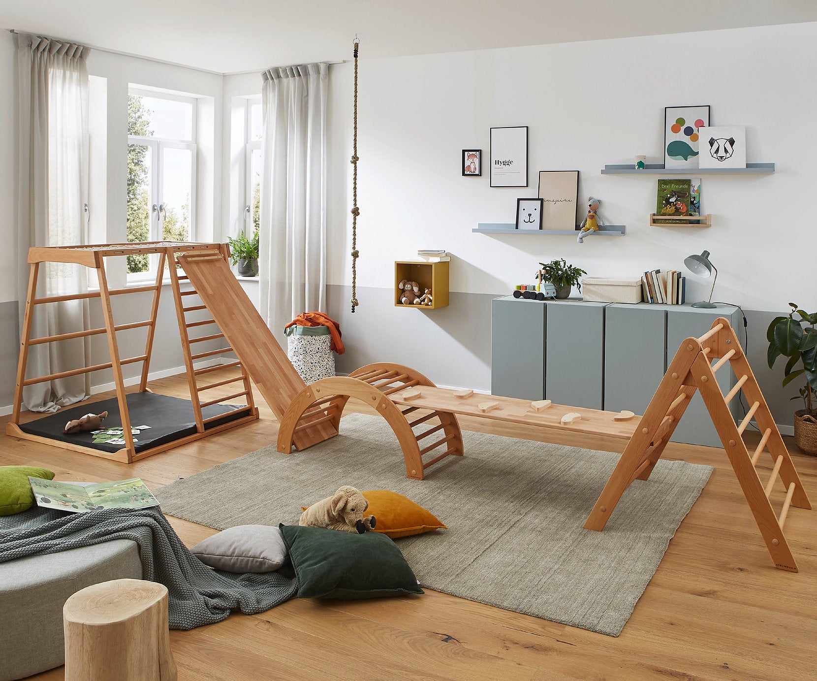 Kinderzimmer mit Klettergerüsten von Ecolignum online kaufen | KidsWoodLove