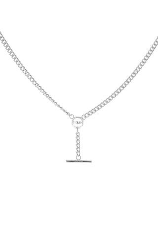 Curb Chain Hanging Bar Necklace