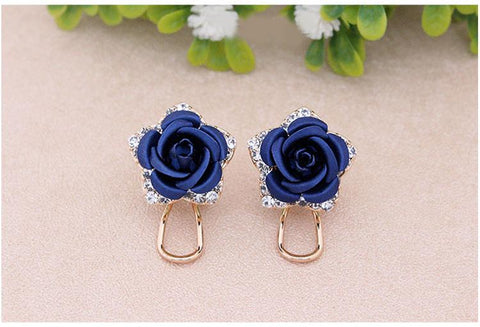 Blue Rose September Stud Earrings