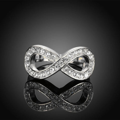 Classic Crystal Pave Infinity Ring