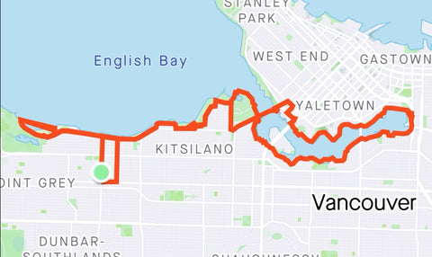 Strava Jericho Beach Vancouver bike route