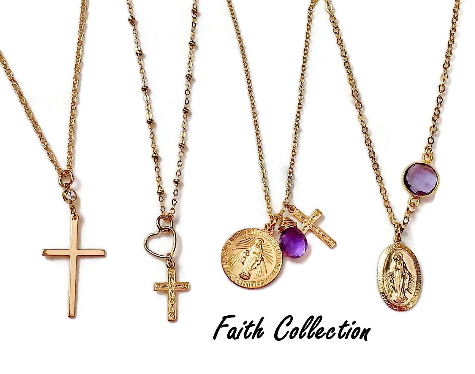 Men's Tubular Catholic Cross Necklace in 9ct Gold | Gold Boutique