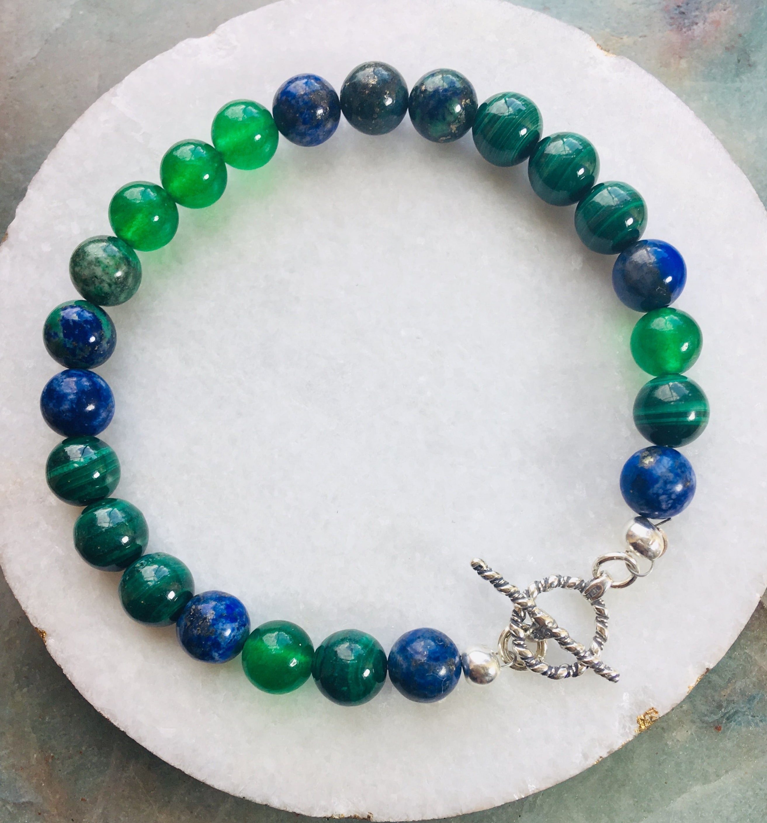 Malachite Healing Prosperity Chakra Bracelet