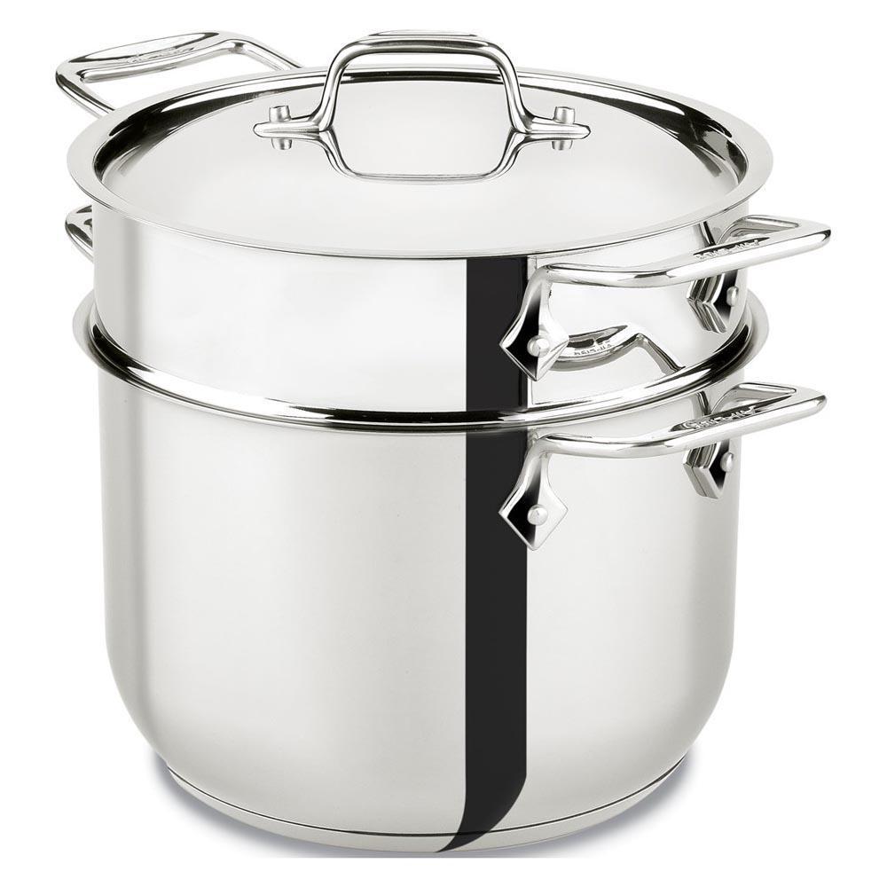  All-Clad 4512 Stainless Steel Tri-Ply Bonded Stockpot with Lid  / Cookware, 12-Quart, Silver: All Clad Pot: Home & Kitchen