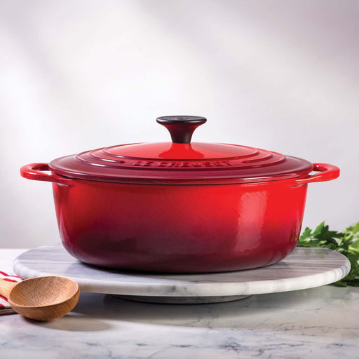 Le Creuset Heart shallow cocotte cast iron 1qt French oven Cherry Red Cerise