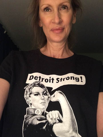 Rosie The Riveter Detroit Strong T-Shirt