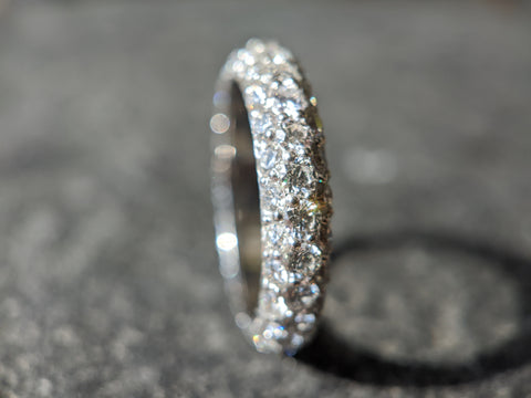 Pave' eternity diamond band