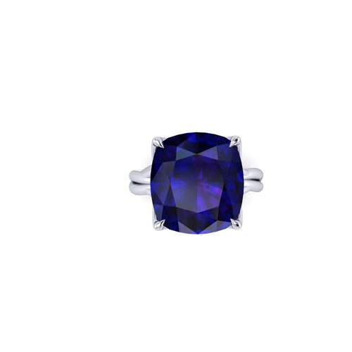 tanzanite cushion cut ring