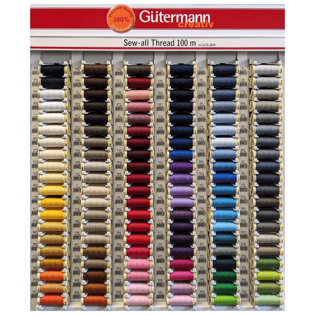 gutermann-sew-all-thread-polyester-100m-colours-000-to-800-bobbin-and-ink