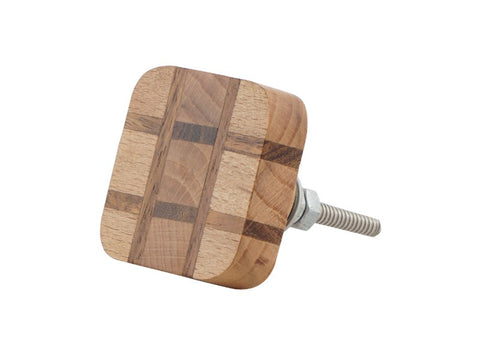 Square Wooden Cabinet Knobs Artisanal Creations
