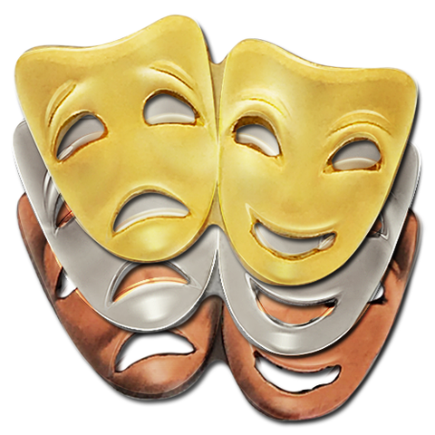 Drama Mask Badge by School Badges UK