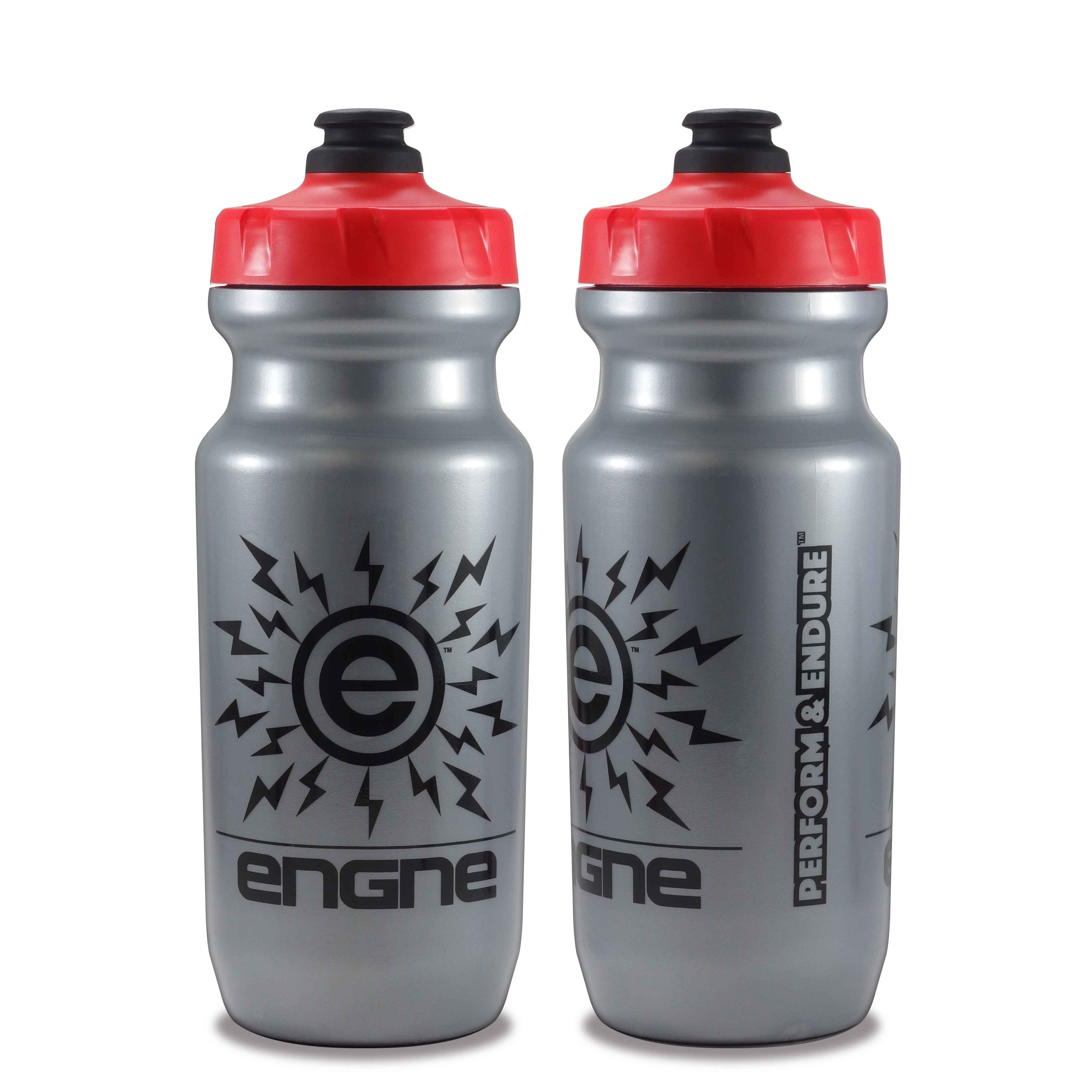 NGN Sport High Performance Bike Water Bottles 21 oz | Black & Red (2-Pack)