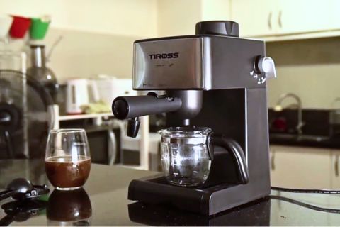 Máy pha cà phê Mini Espresso Tiross - Máy pha cà phê văn phòng 
