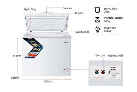 Tiện ích nổi bật Tủ đông Aqua 203 lít AQF-C3001S