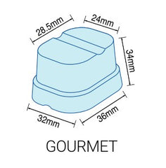 Hình dạng và kích thước đá Gourmet của Icetro SCI