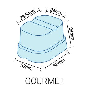 Hình dạng và kích thước đá Gourmet của Icetro SCI -120A