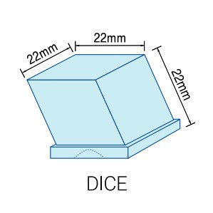 Kích thước đá máy làm đá Icetro Dice