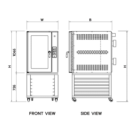 Sơ đồ cắt lát lò đối lưu Convection Oven  DHC10-II