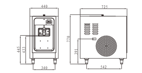 máy làm kem space 6218 kích thước