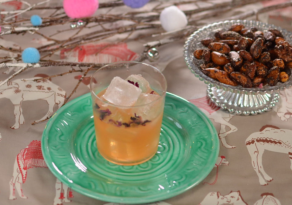 Rosy Cheeks Cocktail and Moroccan Spiced Nuts - Emily Eats Food Blog