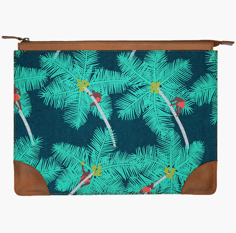 Coconut Palm Pickers Laptop Sleeve - Handmade by Safomasi