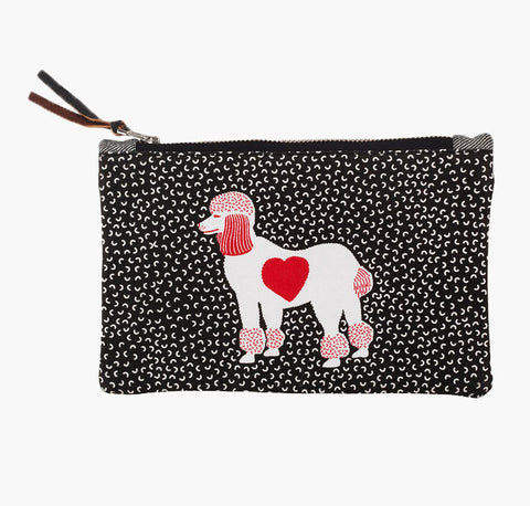 Red and Black Poodle Purse