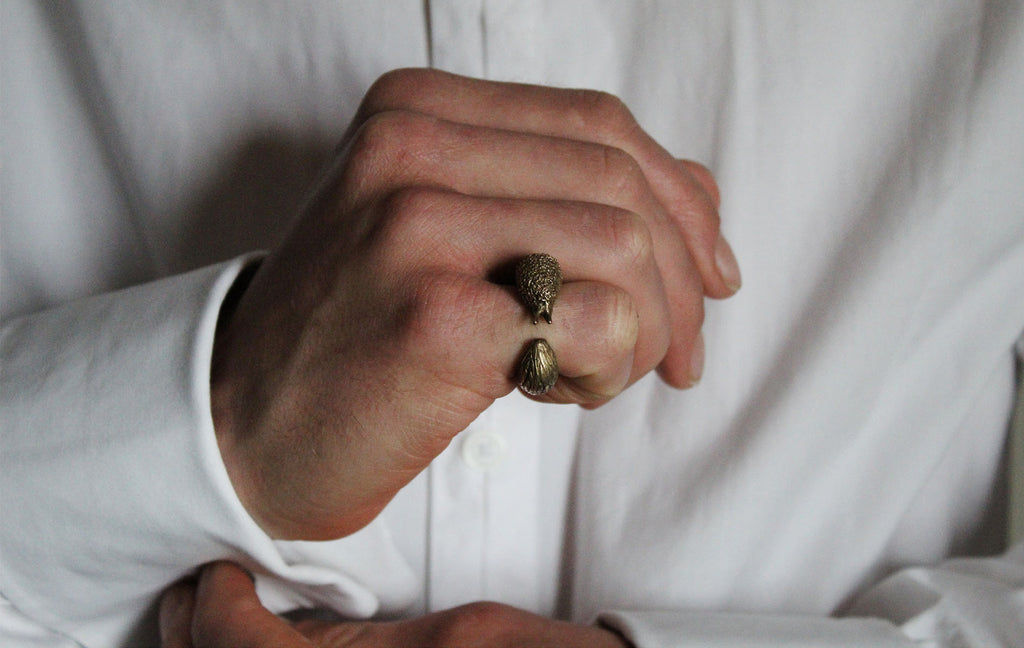 Brass Slug ring by Amy Findlay