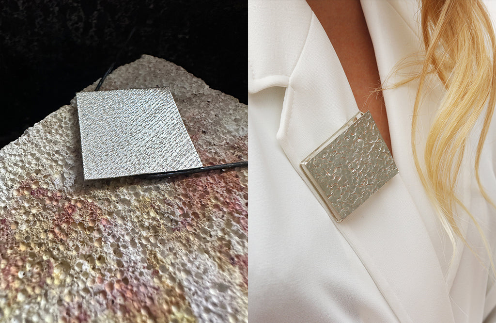 Silver Brooch by Saipranathi Sreeram for New Designers Exhibition at Diana Porter Bristol