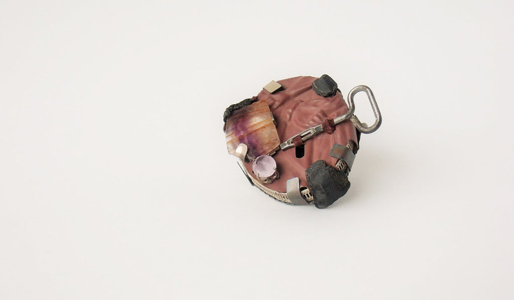 Art-jewellery object by Mark McLeish for Queer exhibition at Diana Porter Jewellery