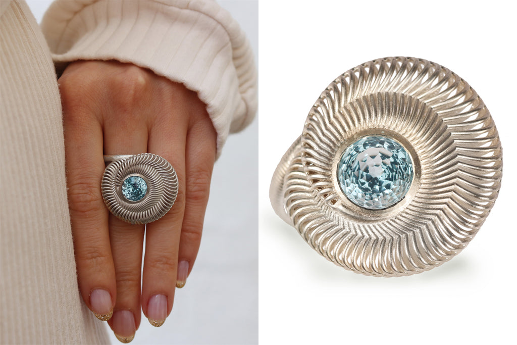 Lynne Maclachlan Silver and Topaz ring