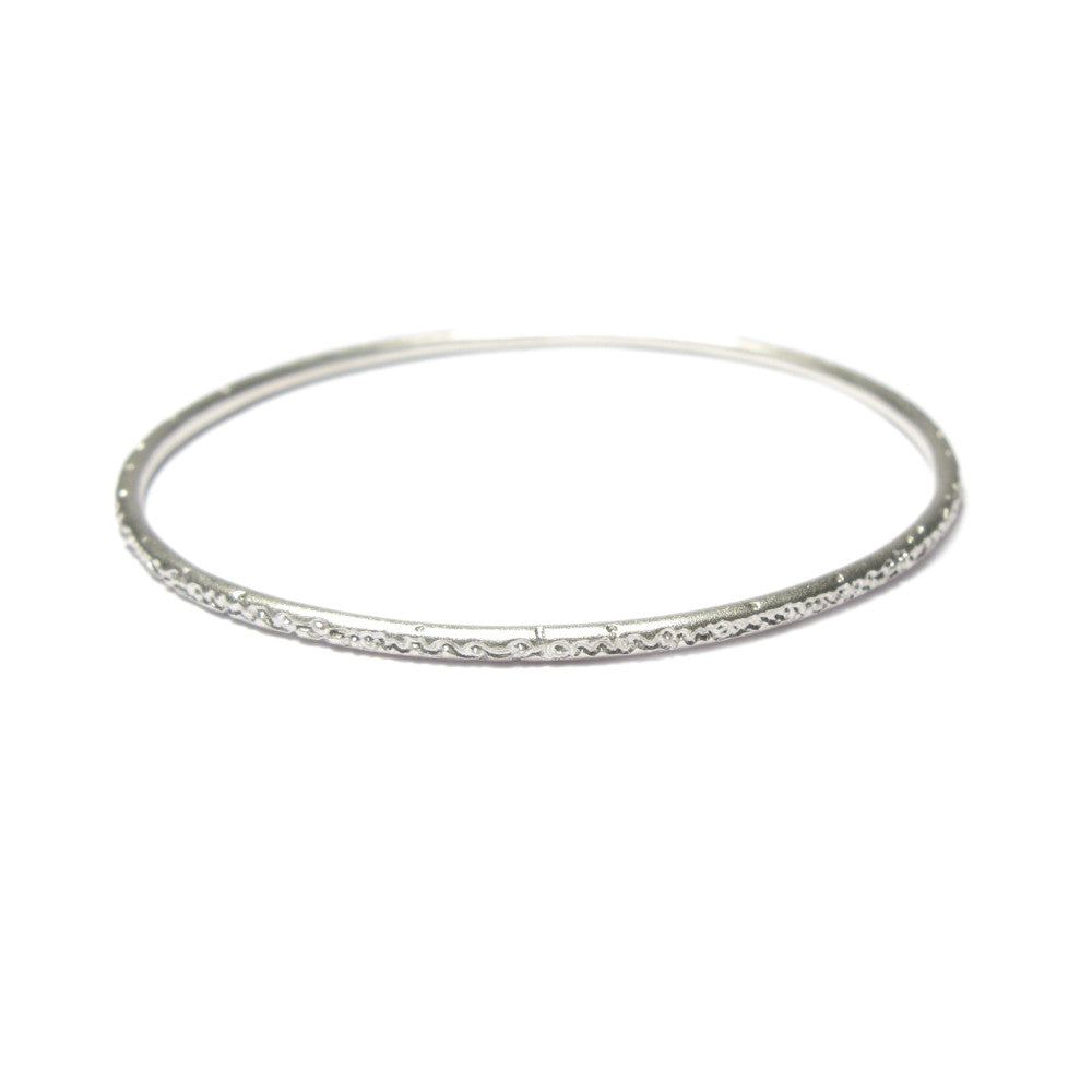 Diana Porter 'AND ON' narrow silver bangle