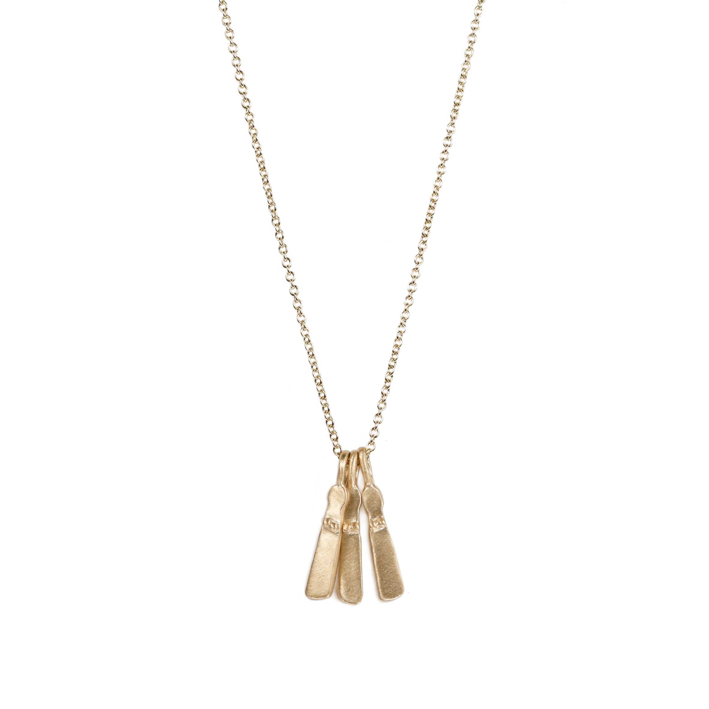 9ct Fairtrade Gold Three Mini Sibyl Necklace