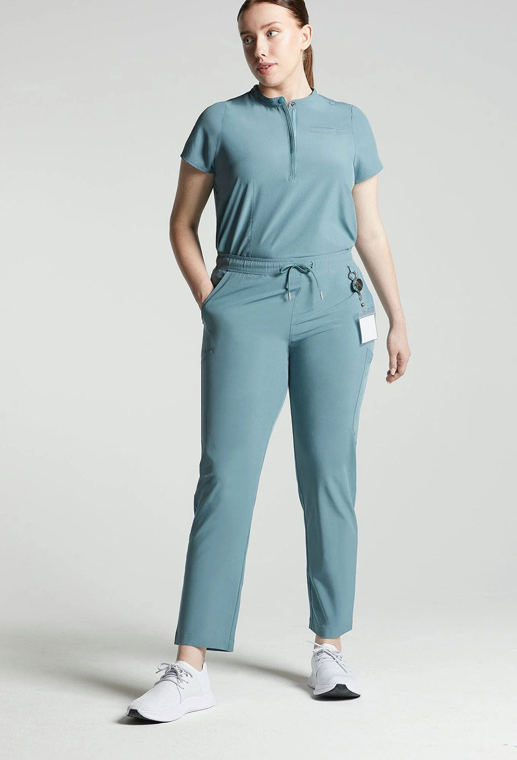 Athletic Stripe Scrub Set (2 Pocket Top & 2 Pocket Pants) - Style#  A03SET(Clearance)