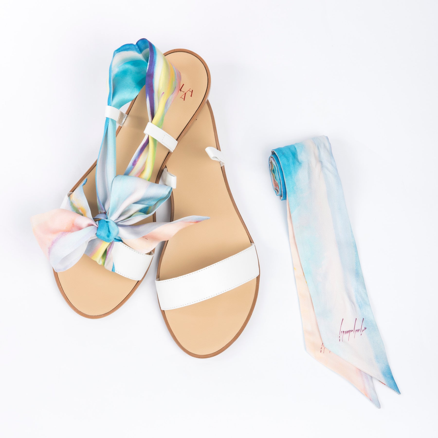 Oasis - White Flat Sandals – Annada