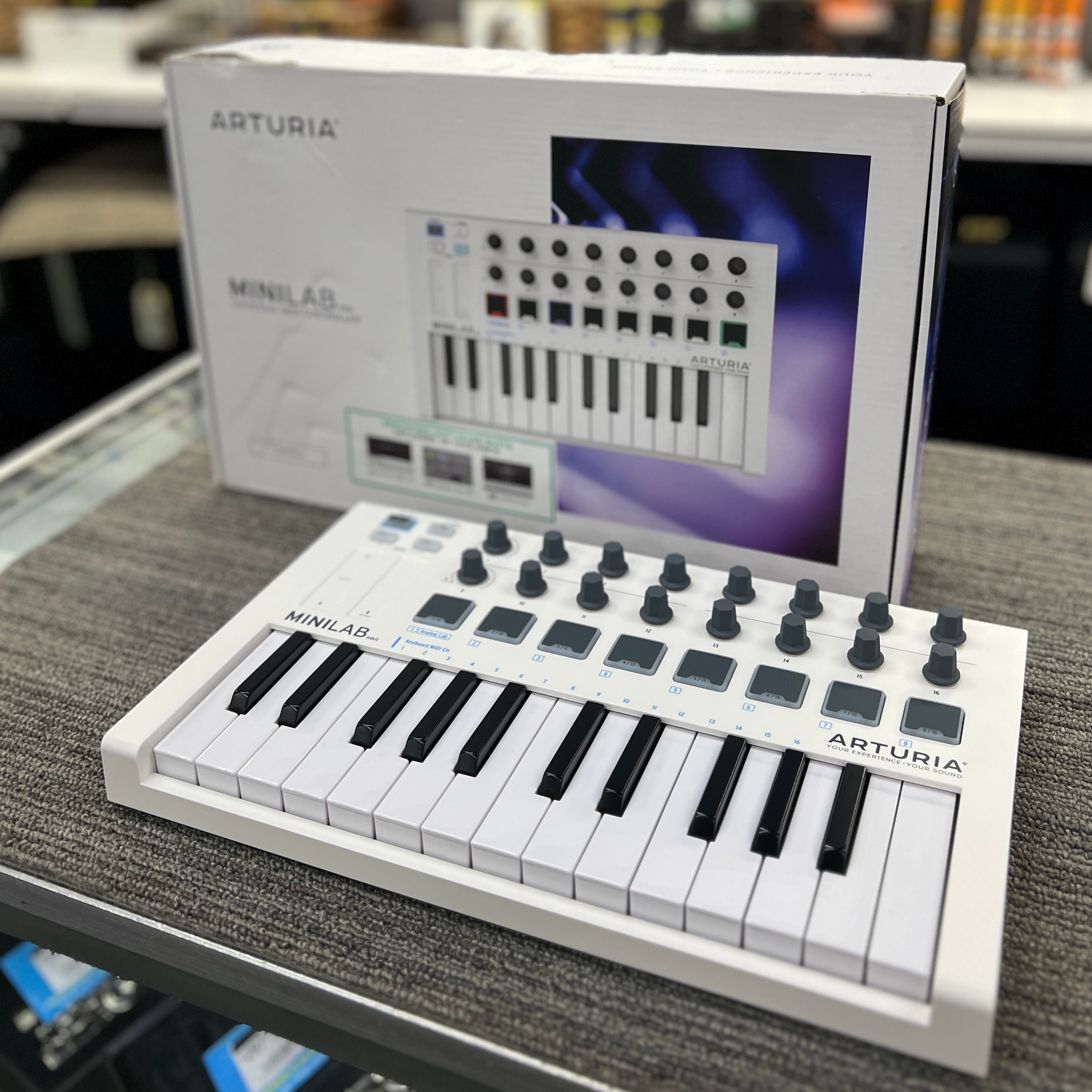 USED Arturia MiniLab MKII Universal Midi Controller with Box