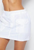 White Cargo Micro Mini Skirt