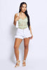 Lime Green Lace Frill Cami Bodysuiit