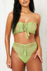 Lime Green Crochet Bandeau Bikni Set