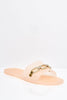 Nude Jelly Sliders with Diamante Links