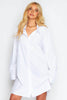 Plus+ White Oversize Shirt Dress