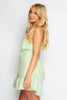 Lime Plunge Tie Back Cami Playsuit